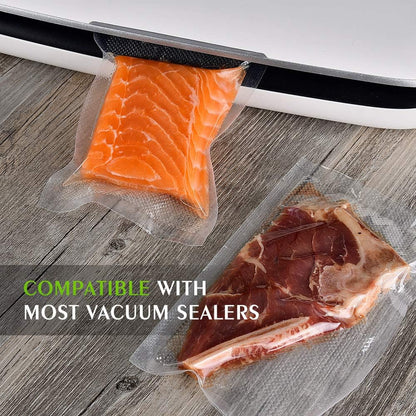 Vacuum Sealer Bags for Food，Seal a Meal Bags Rolls，8Inx50 Rolls 2 Pack，，Commercial Grade, Heavy Duty, BPA Free,Great for Vac Storage.Total 100 Feet!!!