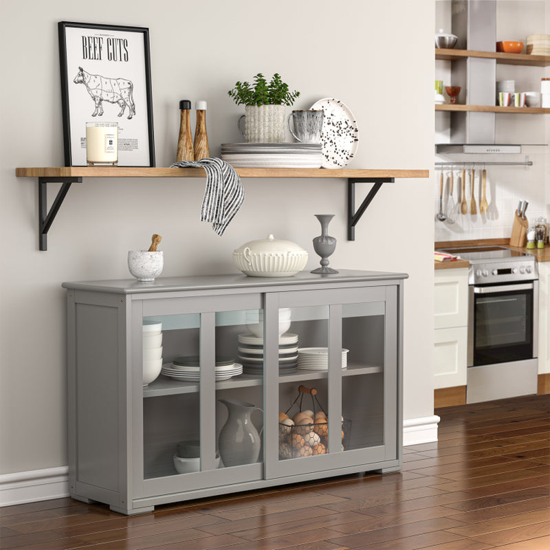 Sideboard Buffet Cupboard Storage Cabinet with Sliding Door