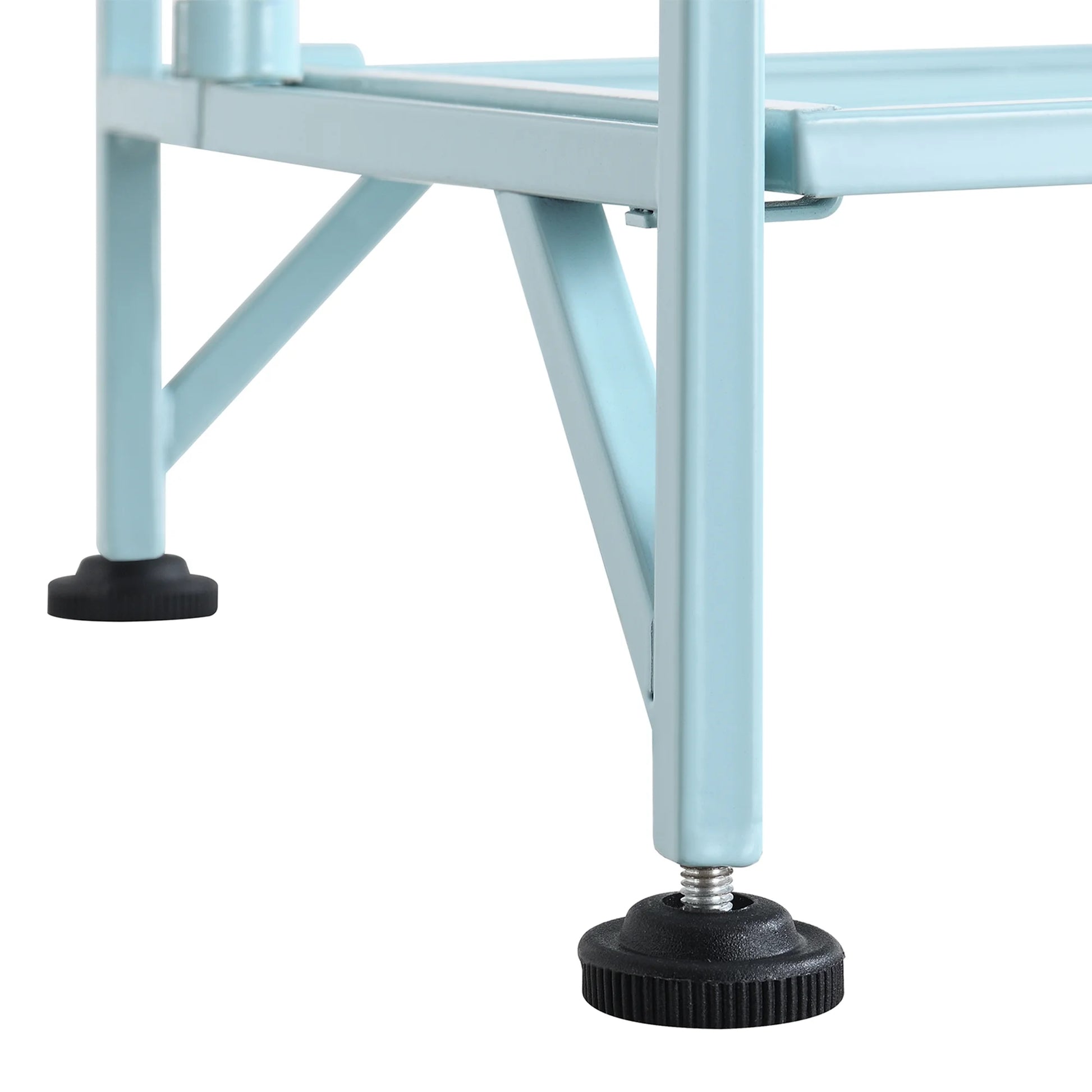 Xtra Storage 2 Tier Folding Metal Shelf, Sea Foam