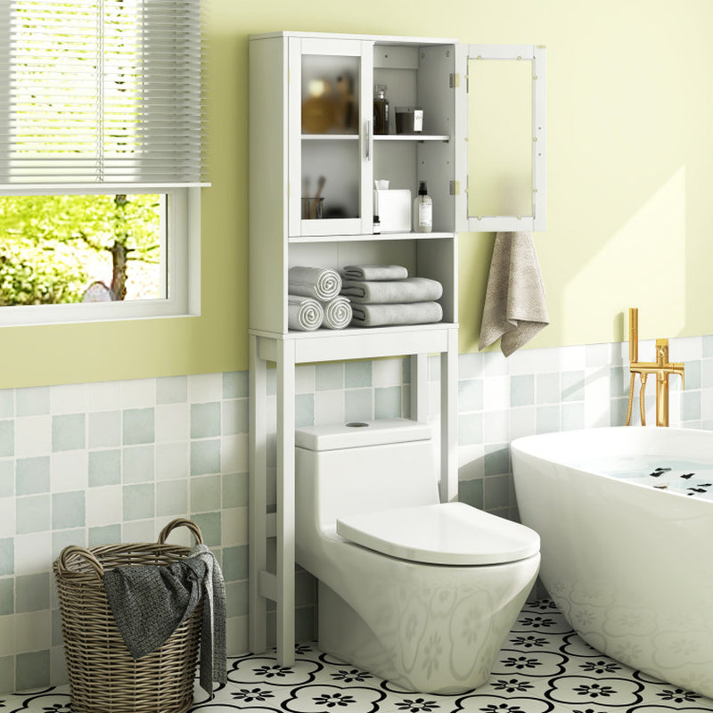 Over the Toilet Bathroom Storage Cabinet with Adjustable Shelf