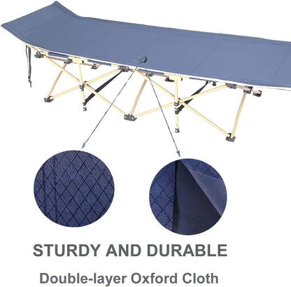 Folding Camping Cot for Adults & Kids Support up to 450Lbs, Portable Camp Tent Foldable Bed with Camping Storage Bag, Travel Backpacking Cot for Outdoor and Office/Home