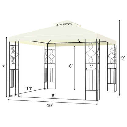 2 Tiers 10 X 10 Feet Patio Gazebo Canopy Tent