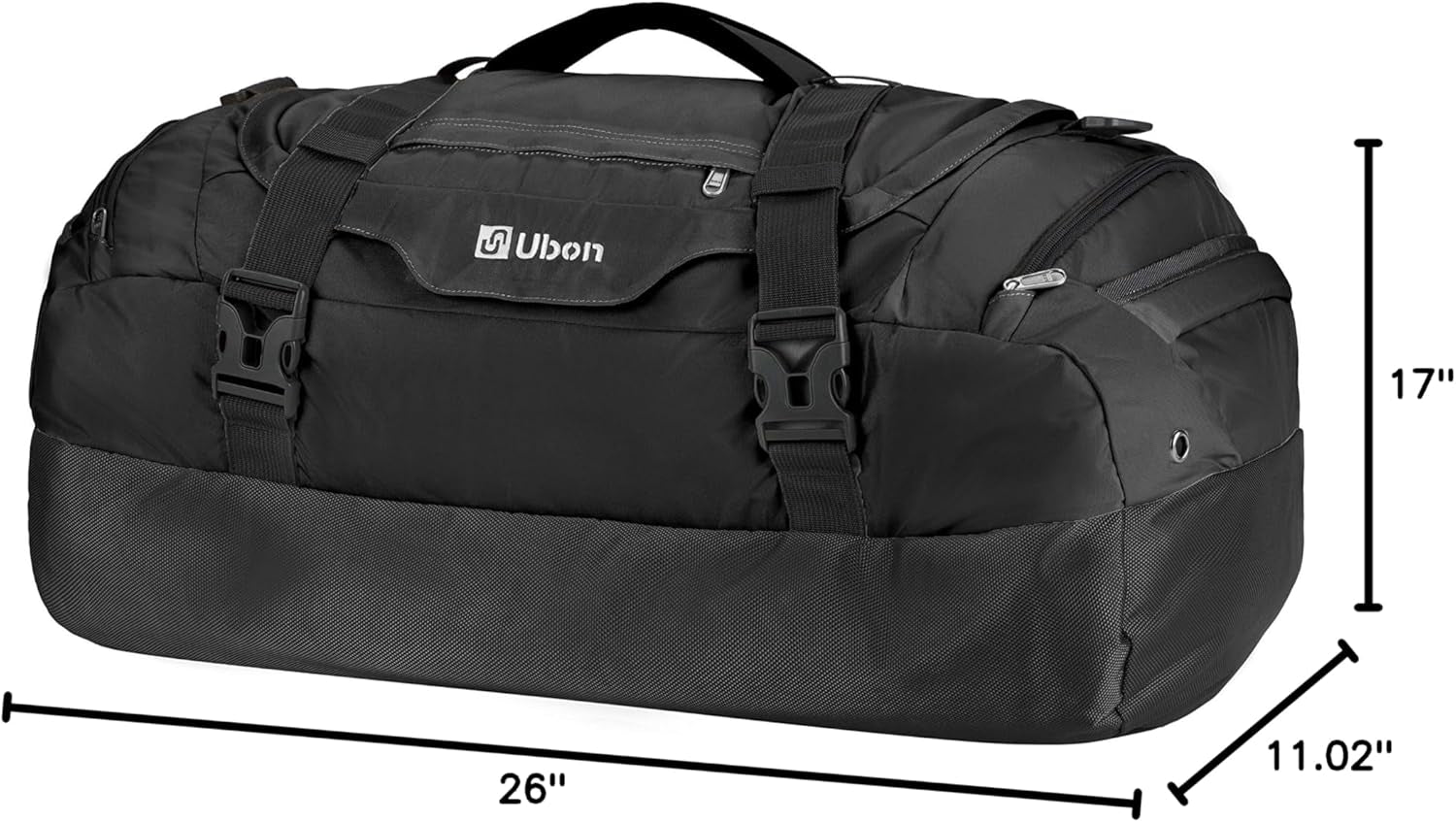 Large Duffel Bag Weekender Bags with Shoe Compartments 4-Way Sports Gym Backpack with Padded Straps Camping Traveling Duffle Bag