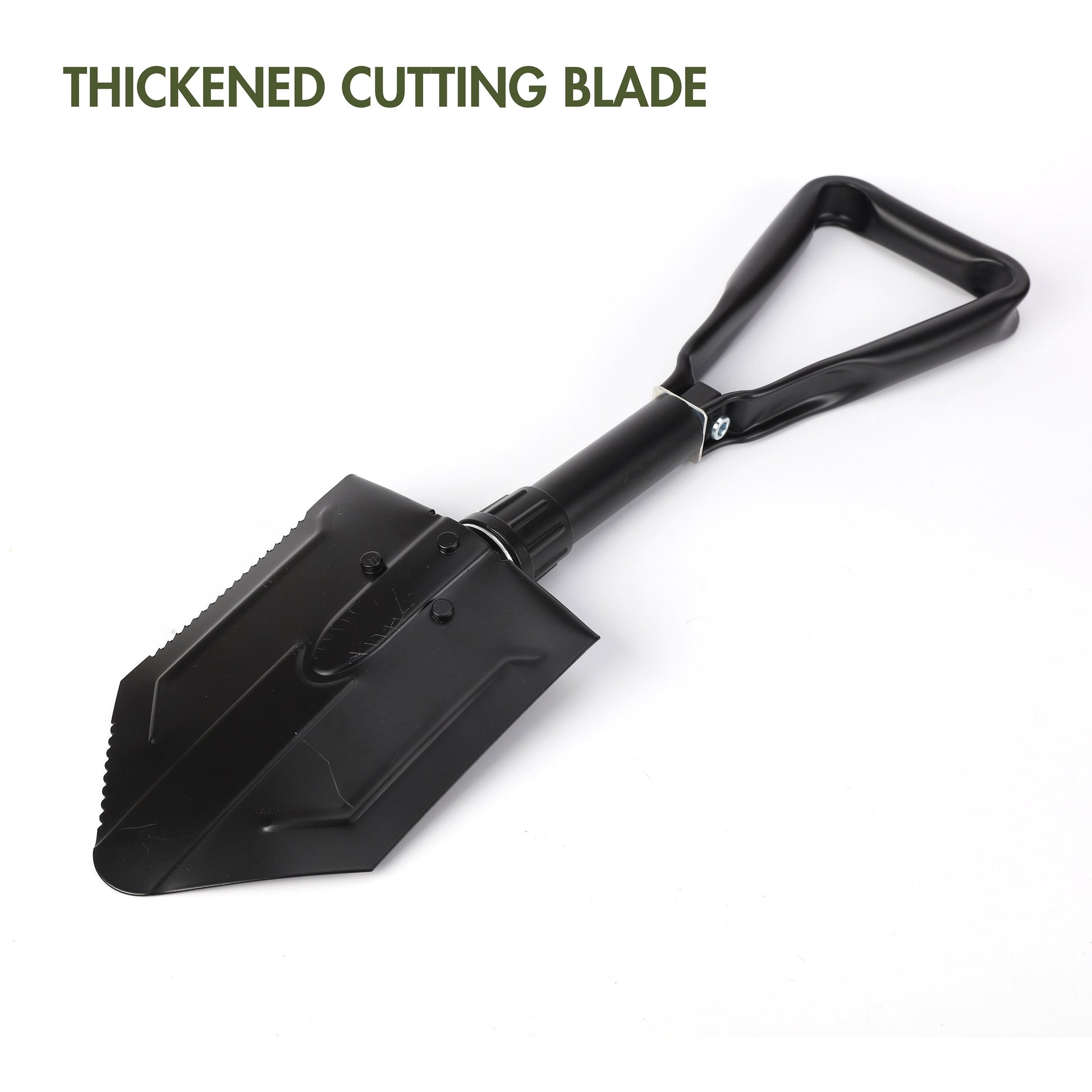 (4 Pack)  Heavy Duty Steel Folding Shovel, Black, Model 4803