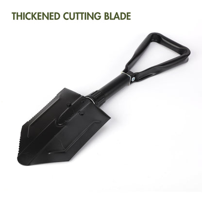 (4 Pack)  Heavy Duty Steel Folding Shovel, Black, Model 4803