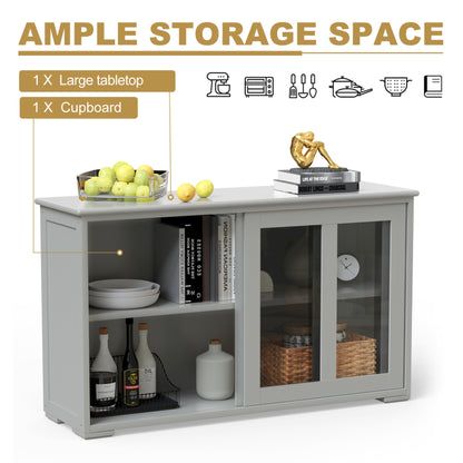 Sideboard Buffet Cupboard Storage Cabinet with Sliding Door