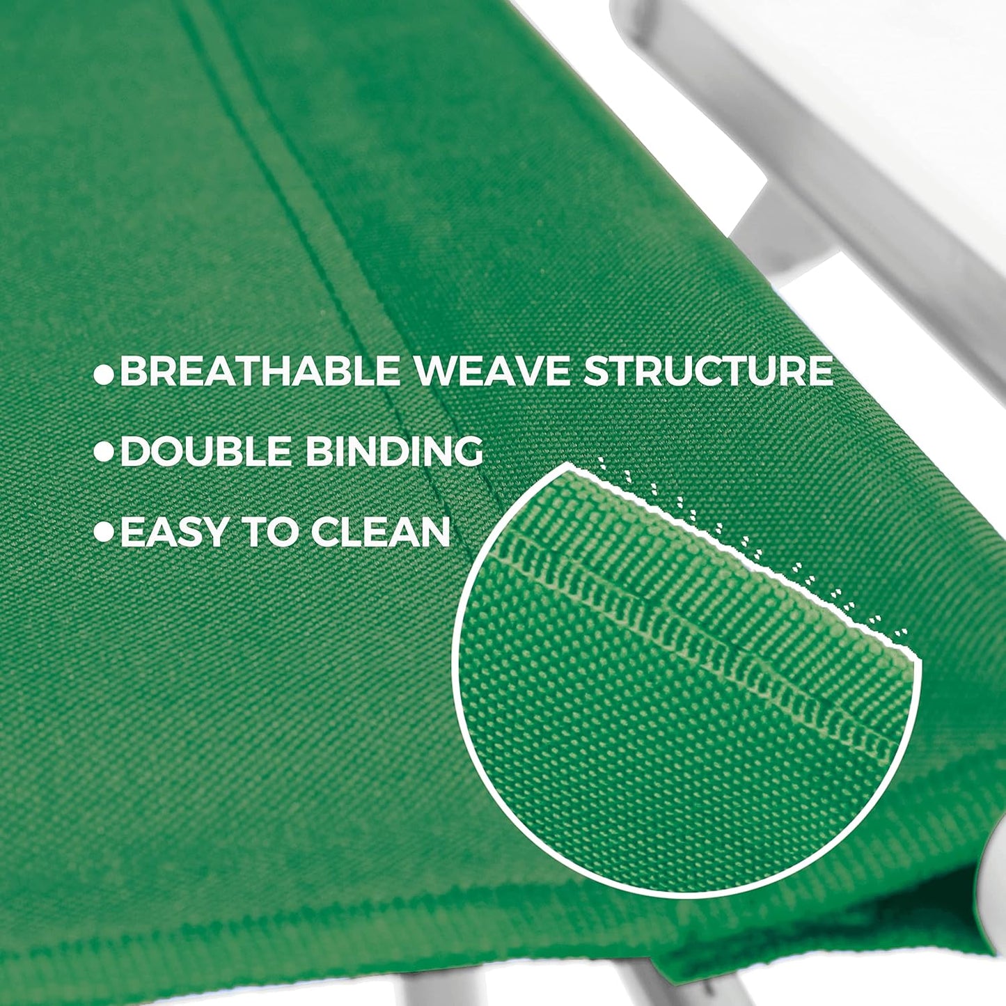 Heavy Duty Director'S Chair Portable Camping Chair with Side Table Green