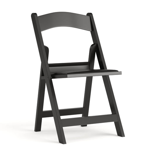 Hercules Folding Chair - Black Resin – 800LB Weight Capacity Comfortable Event Chair - Light Weight Folding Chair