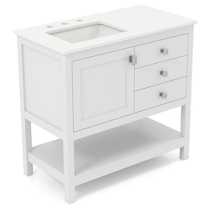 Single Bathroom Vanity with 2 Drawers and 1 Door