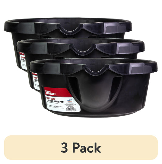 (3 Pack)  20 Quart Automotive Drain Pan for Car, Truck, SUV 420106HTMI