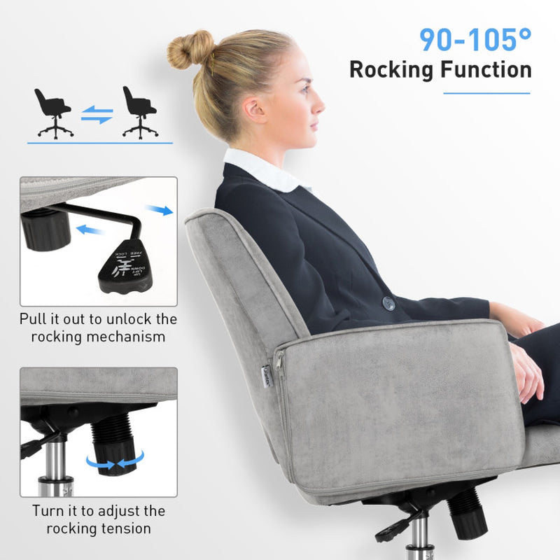 Adjustable Hollow Mid Back Leisure Office Chair with Armrest