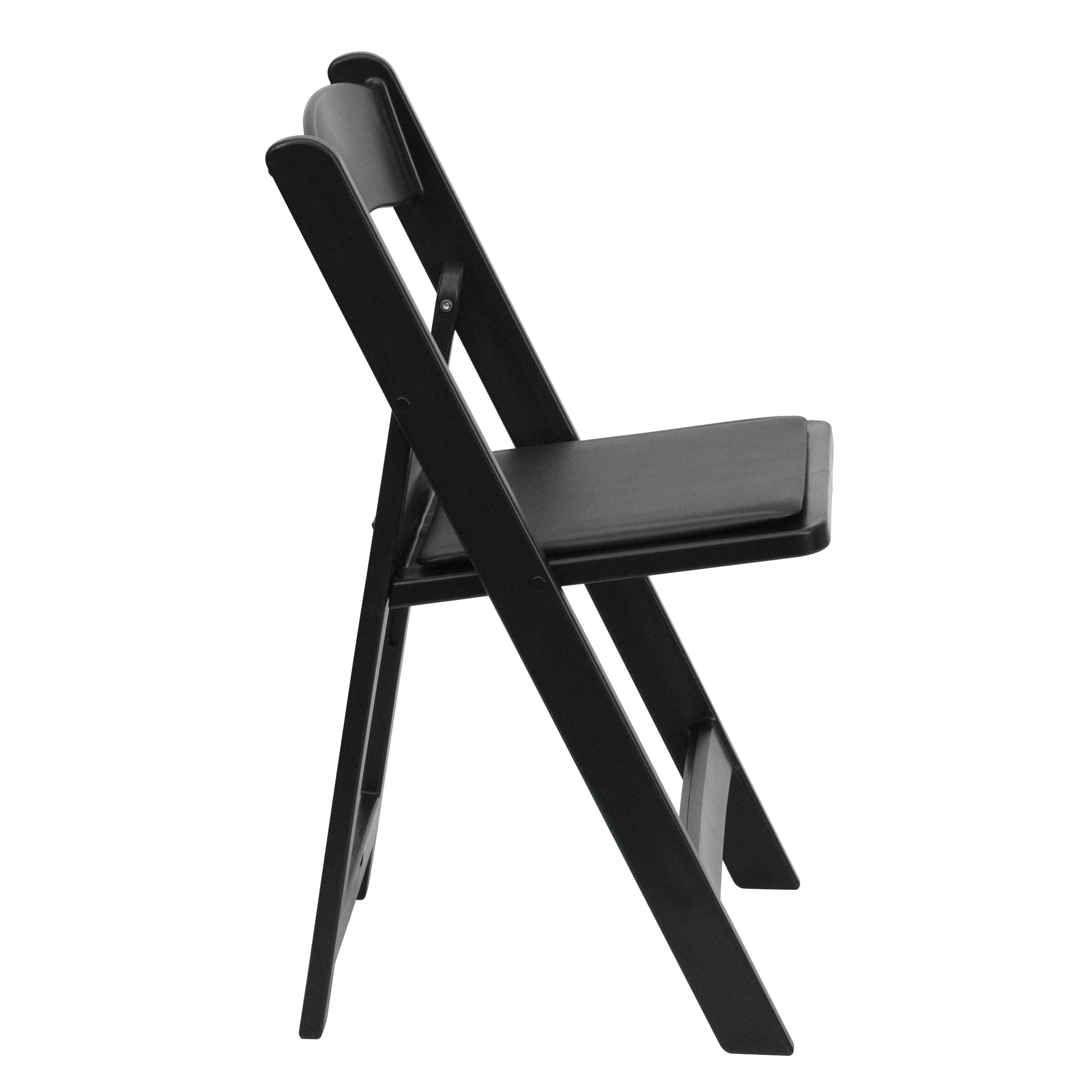 Hercules Folding Chair - Black Resin – 800LB Weight Capacity Comfortable Event Chair - Light Weight Folding Chair