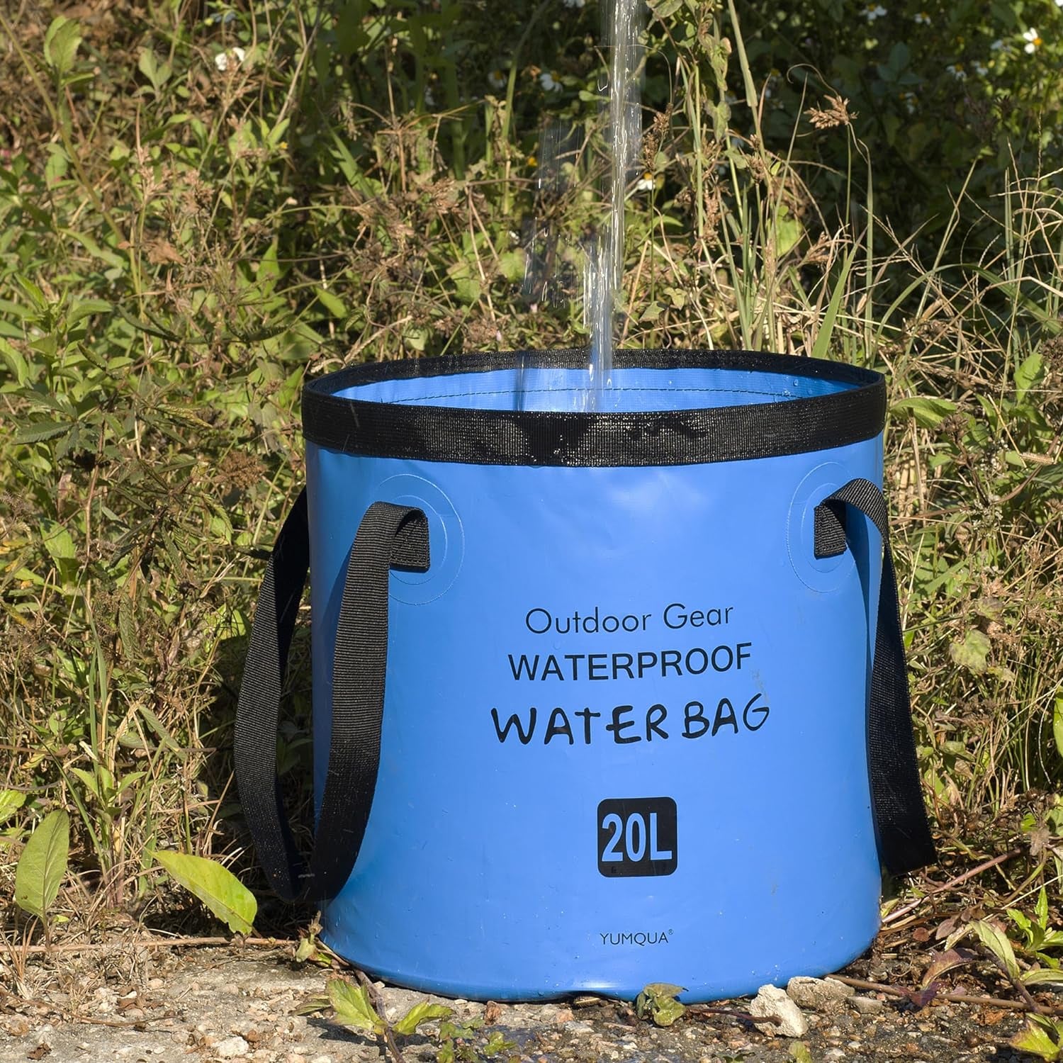 Collapsible Bucket 5 Gallon, Multifunctional Portable Folding Bucket Water Container Wash Basin for Camping Fishing Hiking Traveling Backpacking Outdoor Survival Gardening Car Washing