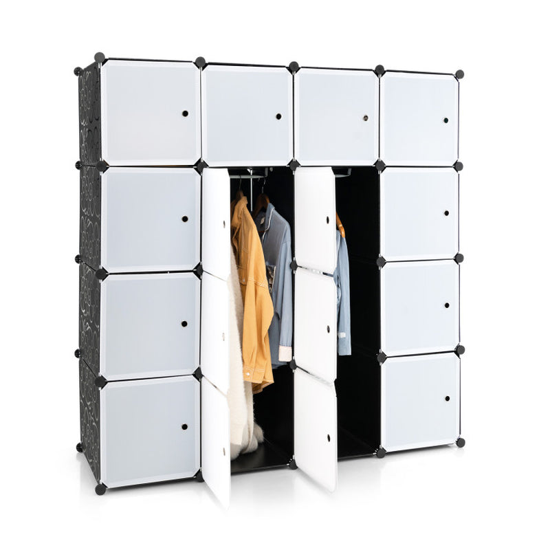 DIY 30 Cube Portable Closet Clothes Wardrobe Cabinet