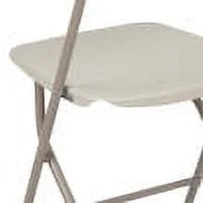Hercules Series Plastic Folding Chair Beige - 2 Pack 650LB Weight Capacity Comfortable Event Chair-Lightweight Folding Chair