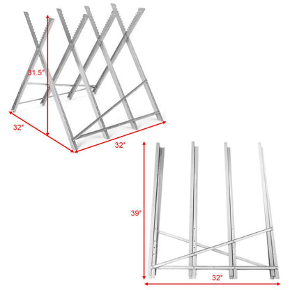 220 Lbs Heavy Duty Portable Foldable Steel Sawhorse