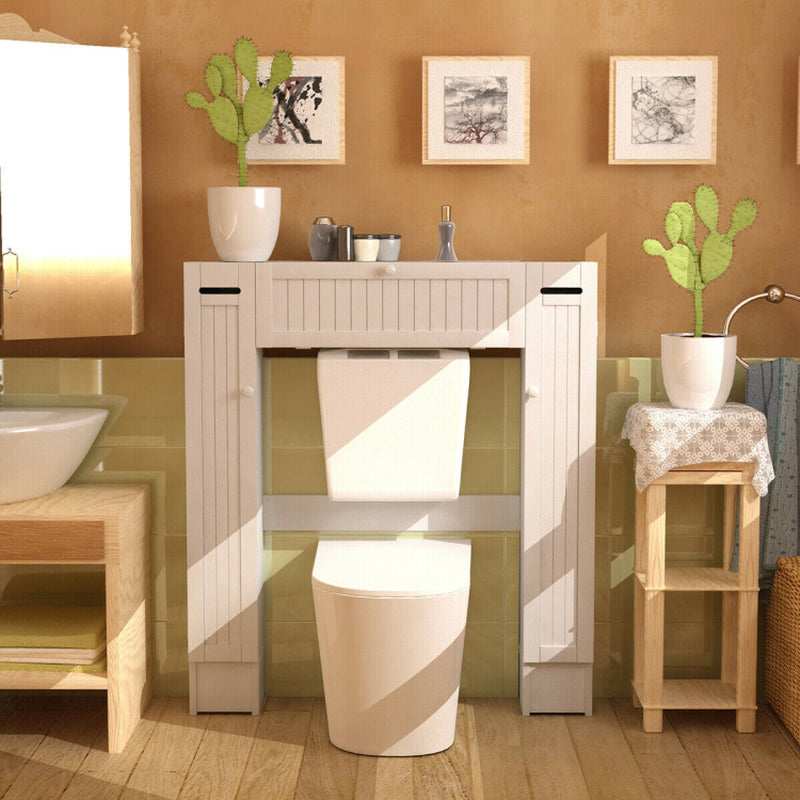 Over the Toilet Storage Cabinet with 2 Cabinets and Adjustable Shelves