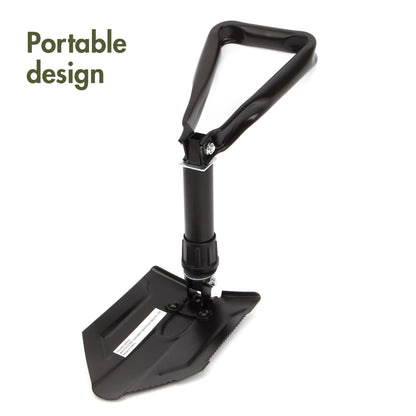 (4 Pack)  Heavy Duty Steel Folding Shovel, Black, Model 4803