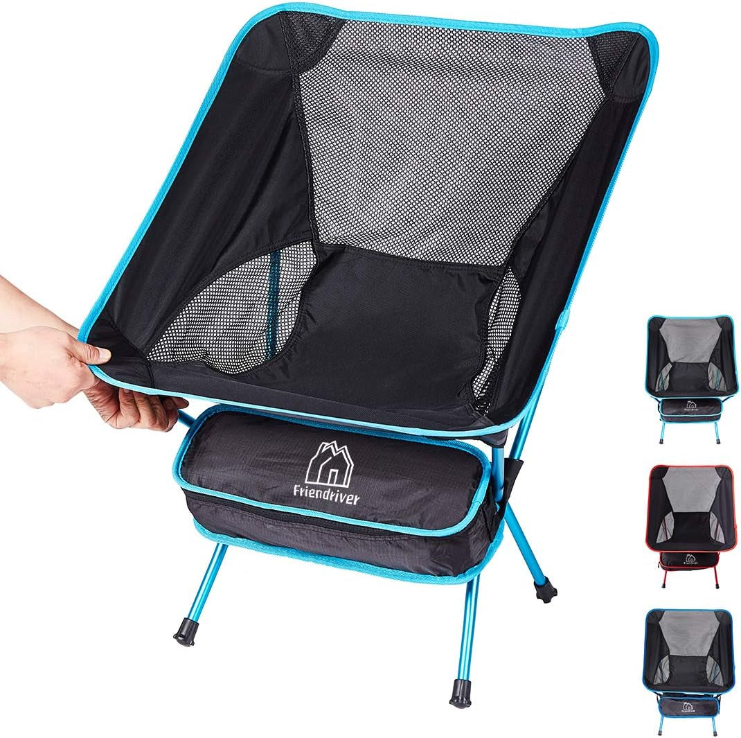 Portable Folding Camping Chair, Compact and Lightweight Outdoor Chair, Suitable for Outdoor Activities, Hiking, Camping, Picnic, Folding Chair with Portable Storage Bag