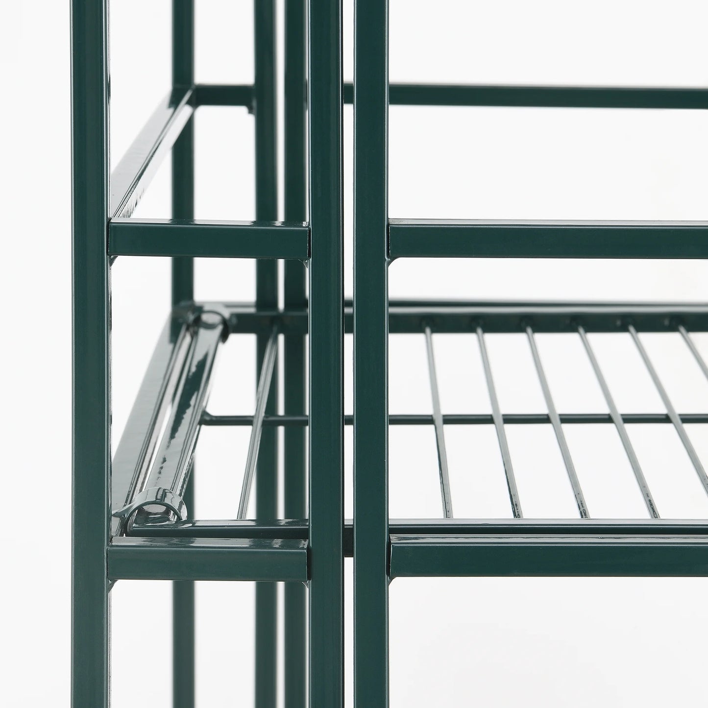 Xtra Storage 3 Tier Wide Folding Metal Shelf, Forest Green