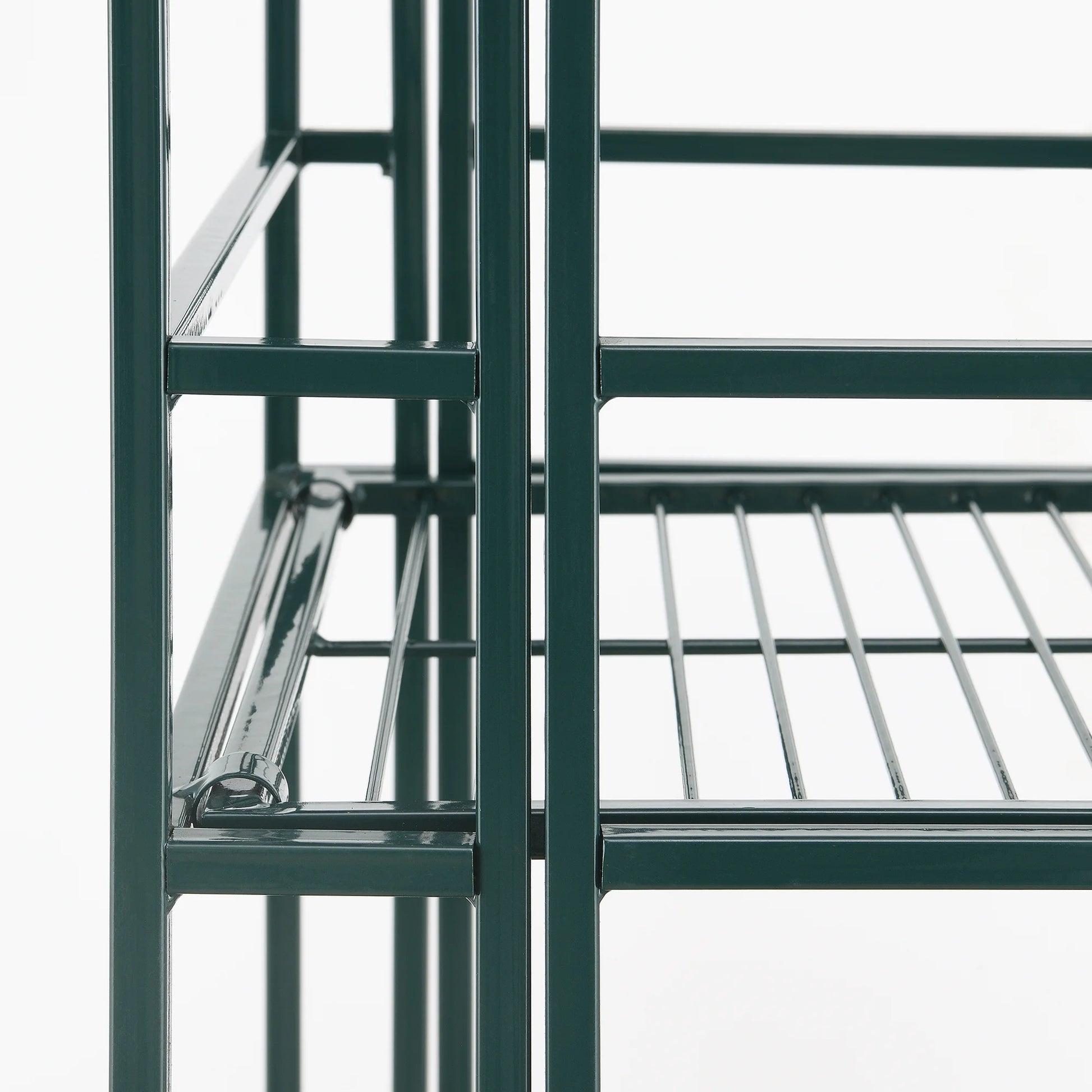 Xtra Storage 3 Tier Wide Folding Metal Shelf, Forest Green