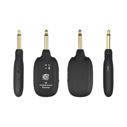 UHF Guitar Wireless System Transmitter+Receiver Built in Rechargeable Battery
