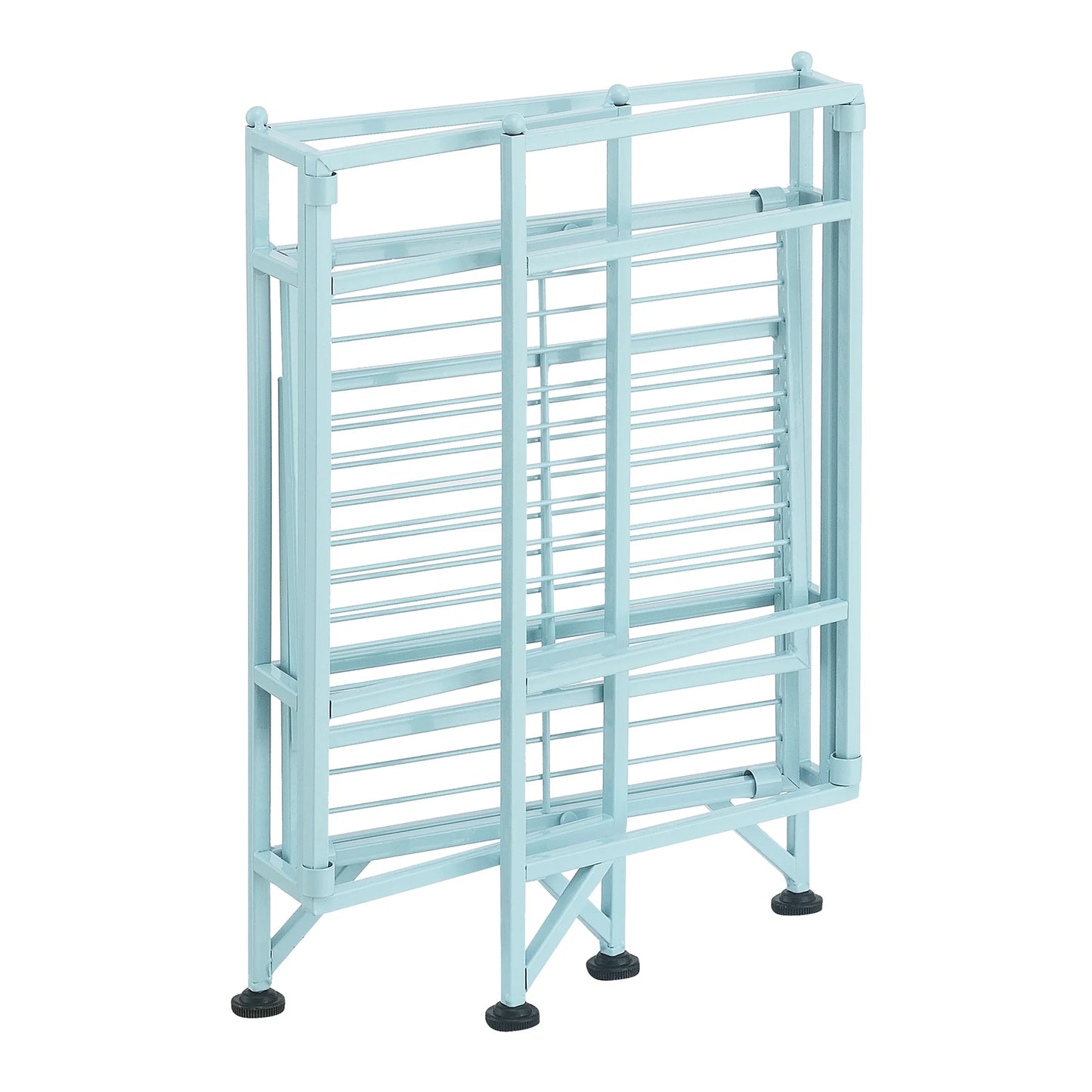 Xtra Storage 2 Tier Folding Metal Shelf, Sea Foam