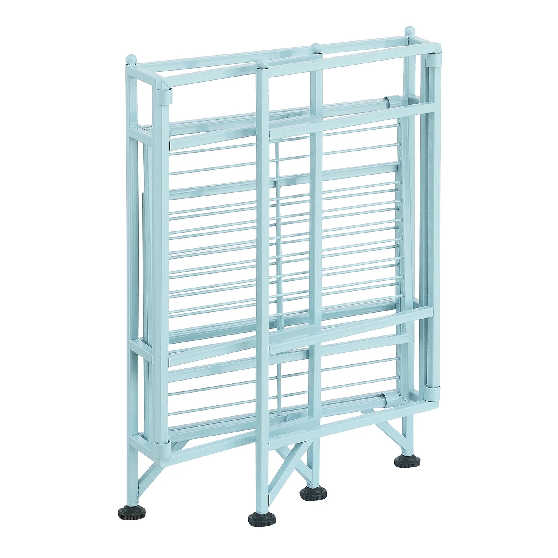 Xtra Storage 2 Tier Folding Metal Shelf, Sea Foam