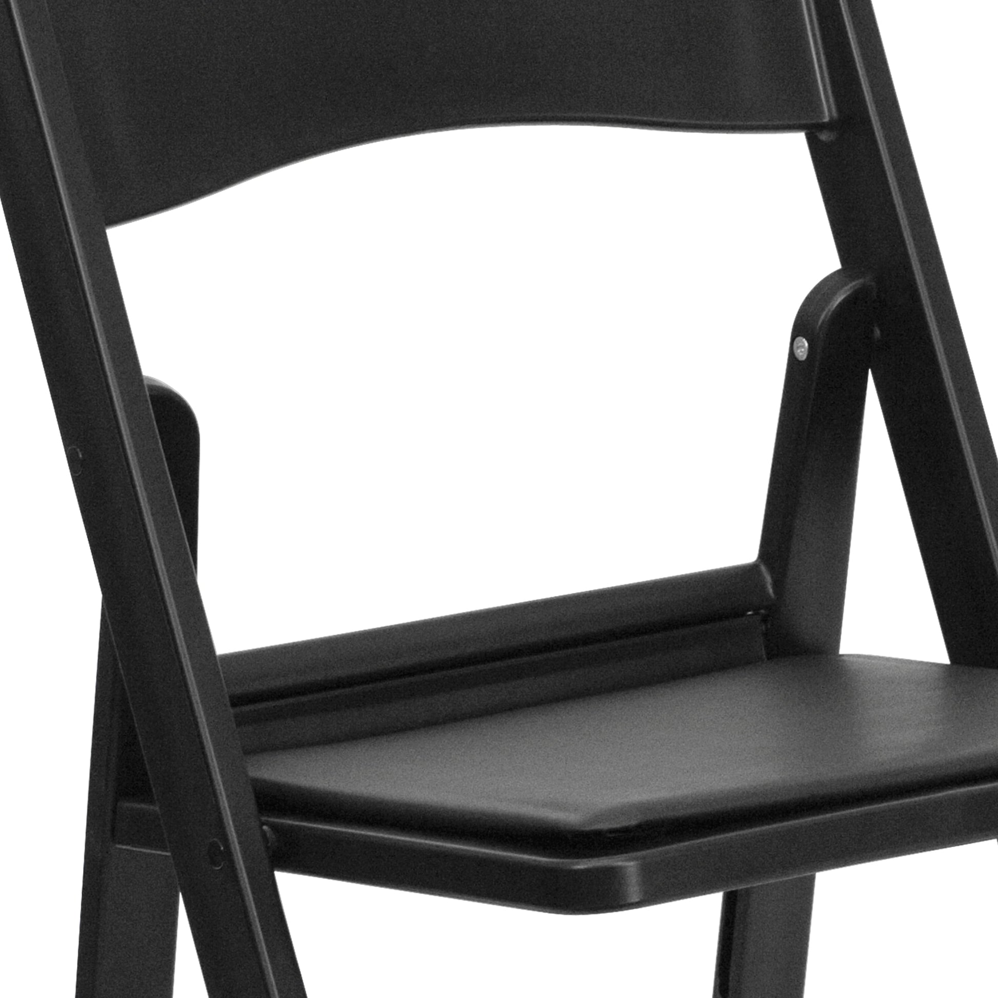Hercules Folding Chair - Black Resin – 800LB Weight Capacity Comfortable Event Chair - Light Weight Folding Chair