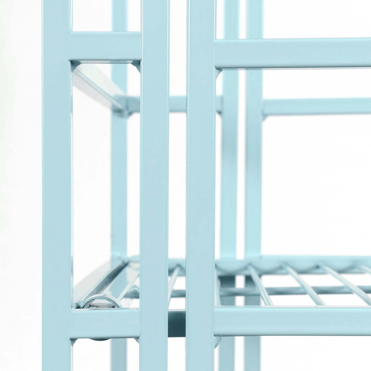 Xtra Storage 2 Tier Folding Metal Shelf, Sea Foam