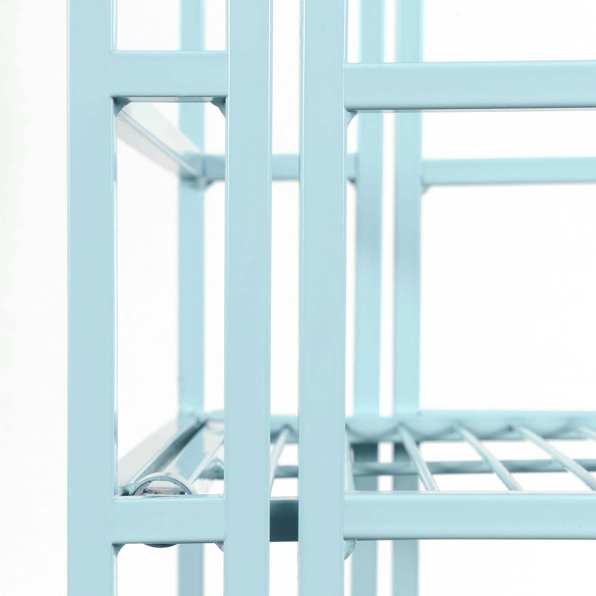 Xtra Storage 2 Tier Folding Metal Shelf, Sea Foam
