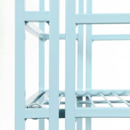 Xtra Storage 2 Tier Folding Metal Shelf, Sea Foam