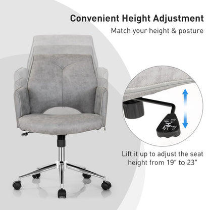Adjustable Hollow Mid Back Leisure Office Chair with Armrest