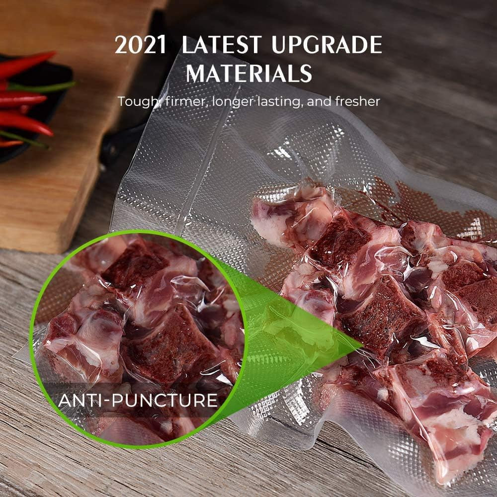 Vacuum Sealer Bags for Food，Seal a Meal Bags Rolls，8Inx50 Rolls 2 Pack，，Commercial Grade, Heavy Duty, BPA Free,Great for Vac Storage.Total 100 Feet!!!