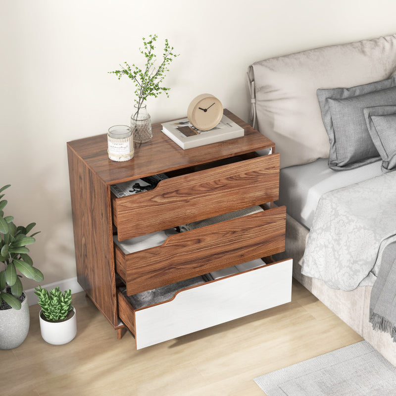 Rustic Farmhouse Wooden Storage Dresser for Bedroom Living Room