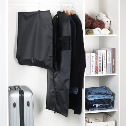 Garment Bag Suit Bag for Storage and Travel 43 Inch, Washable Suit Cover for T-Shirt, Jacket, Suits, Coats, Set of 5, Oxford Fabrics