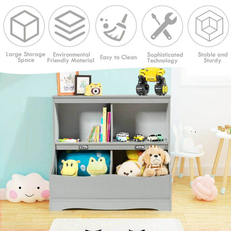 Kids 3-Tier Bookcase Storage Organizer