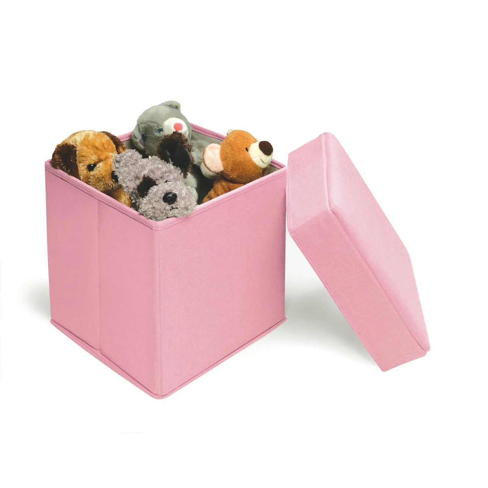 Folding Storage Seat-Color: Pink
