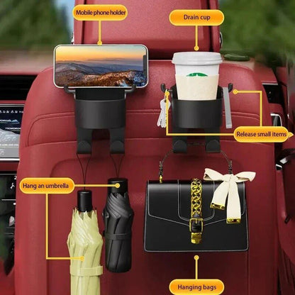 Multifunctional Car Headrest Cup Holder Drink Bottle Hanging Mount